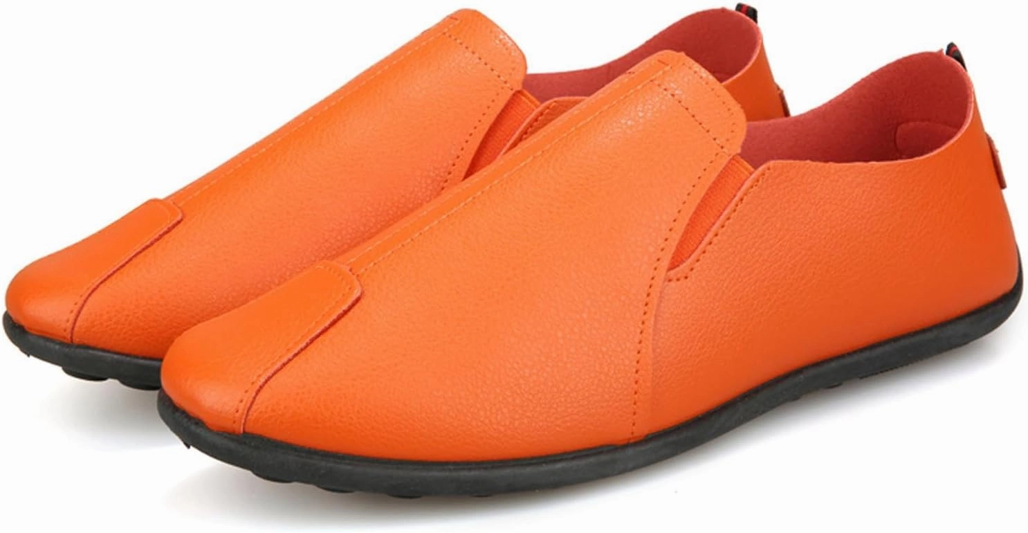 Leisure Men's Four Seasons Non Slip Flat Round Toe Breathable Slip On Lazy Leisure Casual Dress Shoes for Men Size 8 Cushion Casual Sneakers Shoes