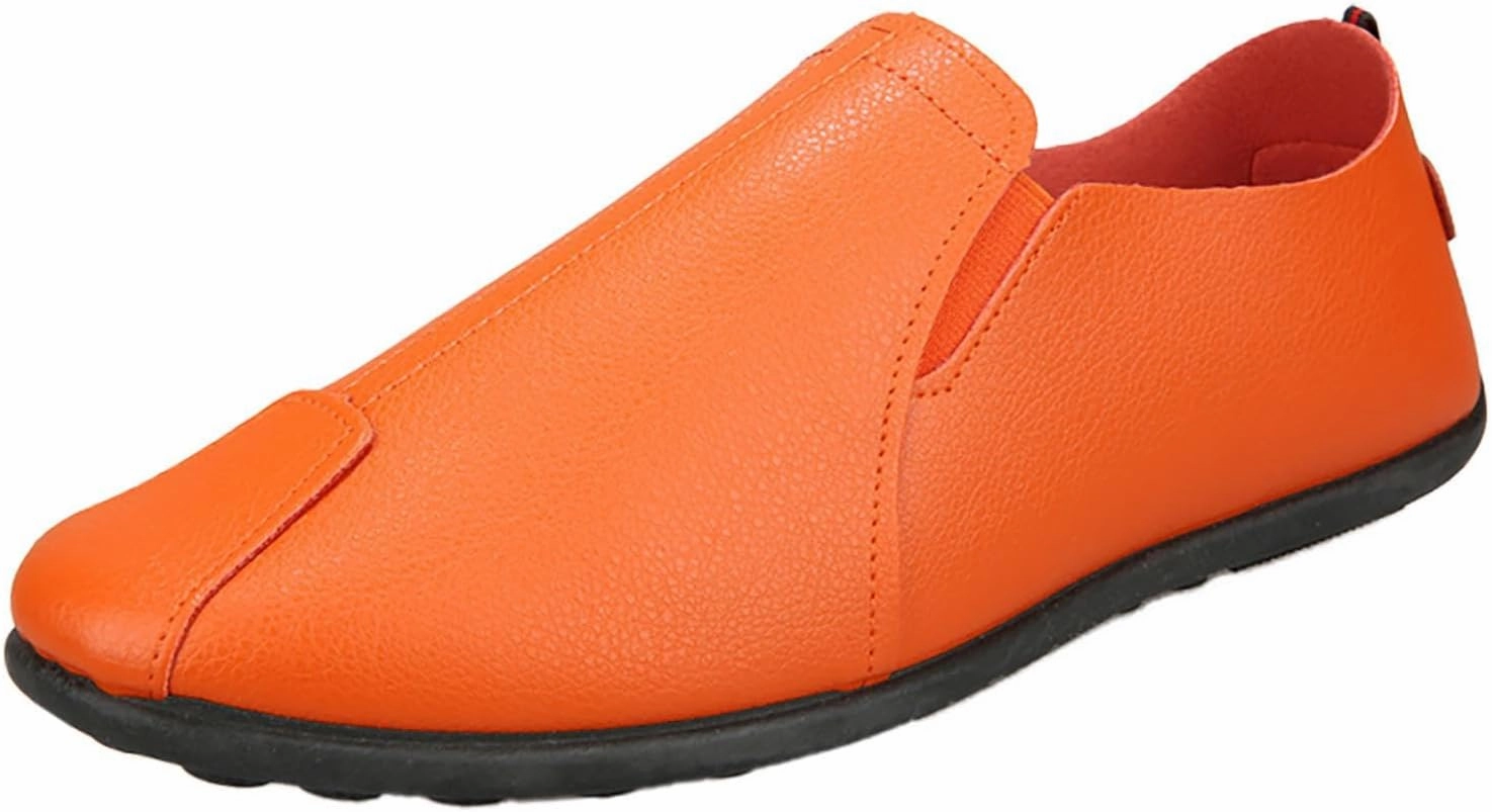 Leisure Men's Four Seasons Non Slip Flat Round Toe Breathable Slip On Lazy Leisure Casual Dress Shoes for Men Size 8 Cushion Best Shoes To Wear Casually