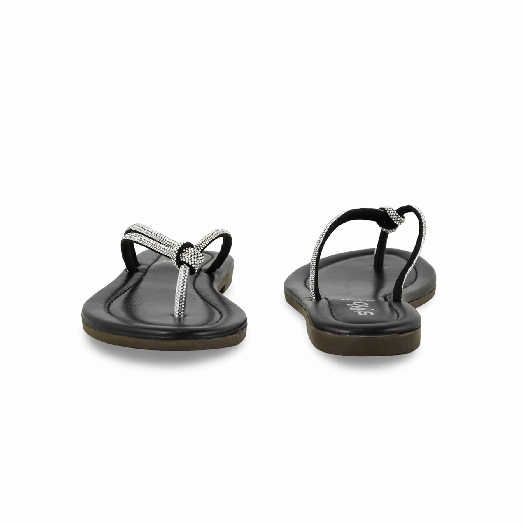 Black Casual Chappal For Women CL1994
