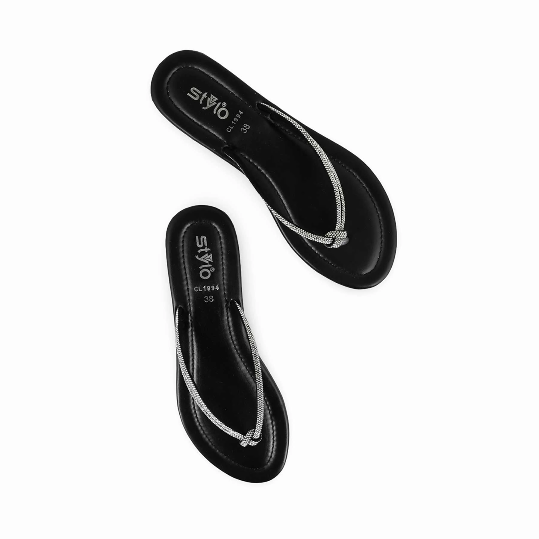 Flat Shoes To Wear With Black Casual Chappal For Women CL1994