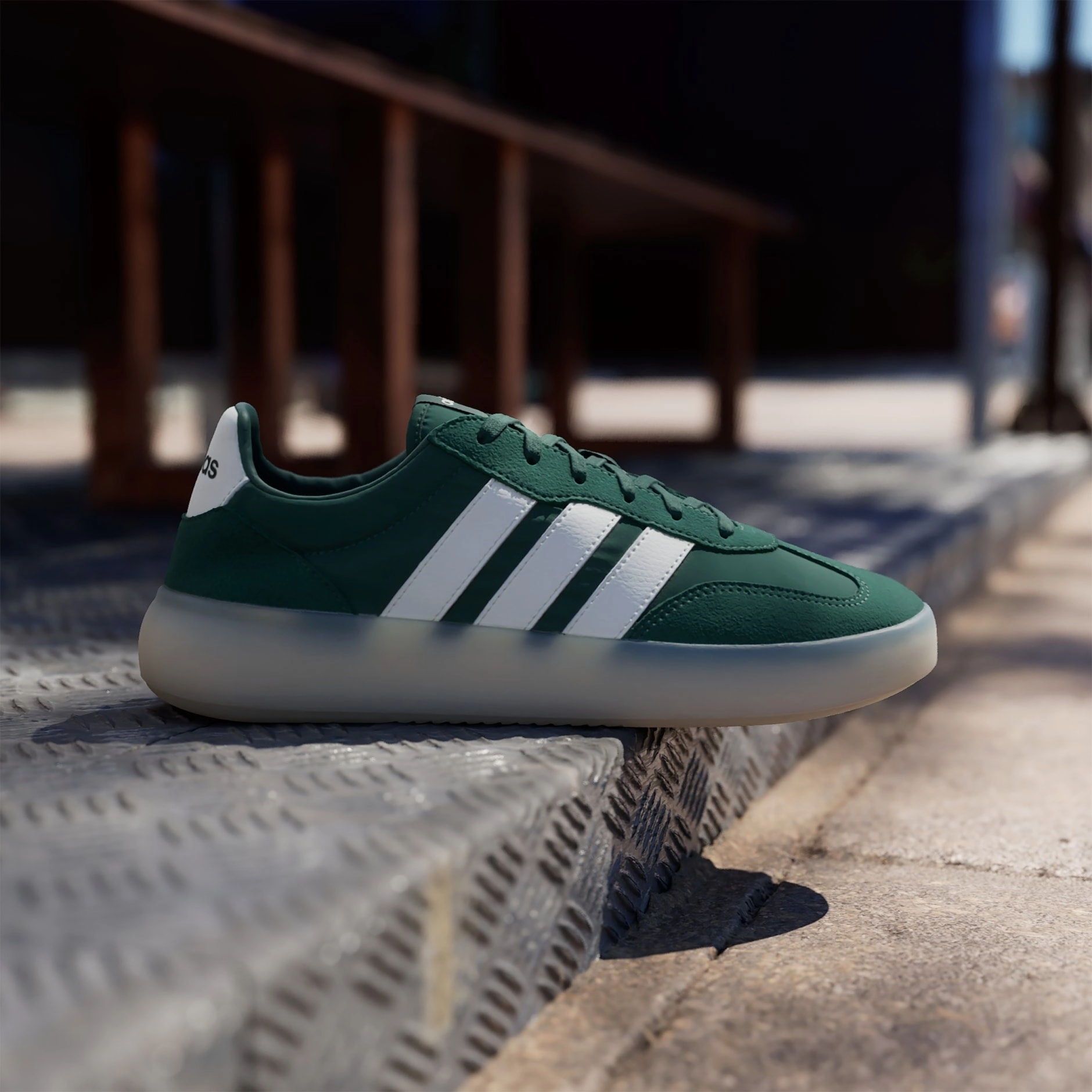 BARREDA DECODE SHOES - Collegiate Green / Off White / Collegiate Green Adidas Tokyo Shoes Suede