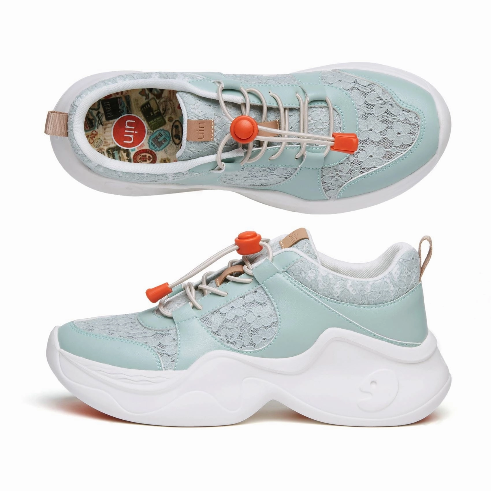 Off Leather Hiking Boots Mintcream Lace Palma I Women