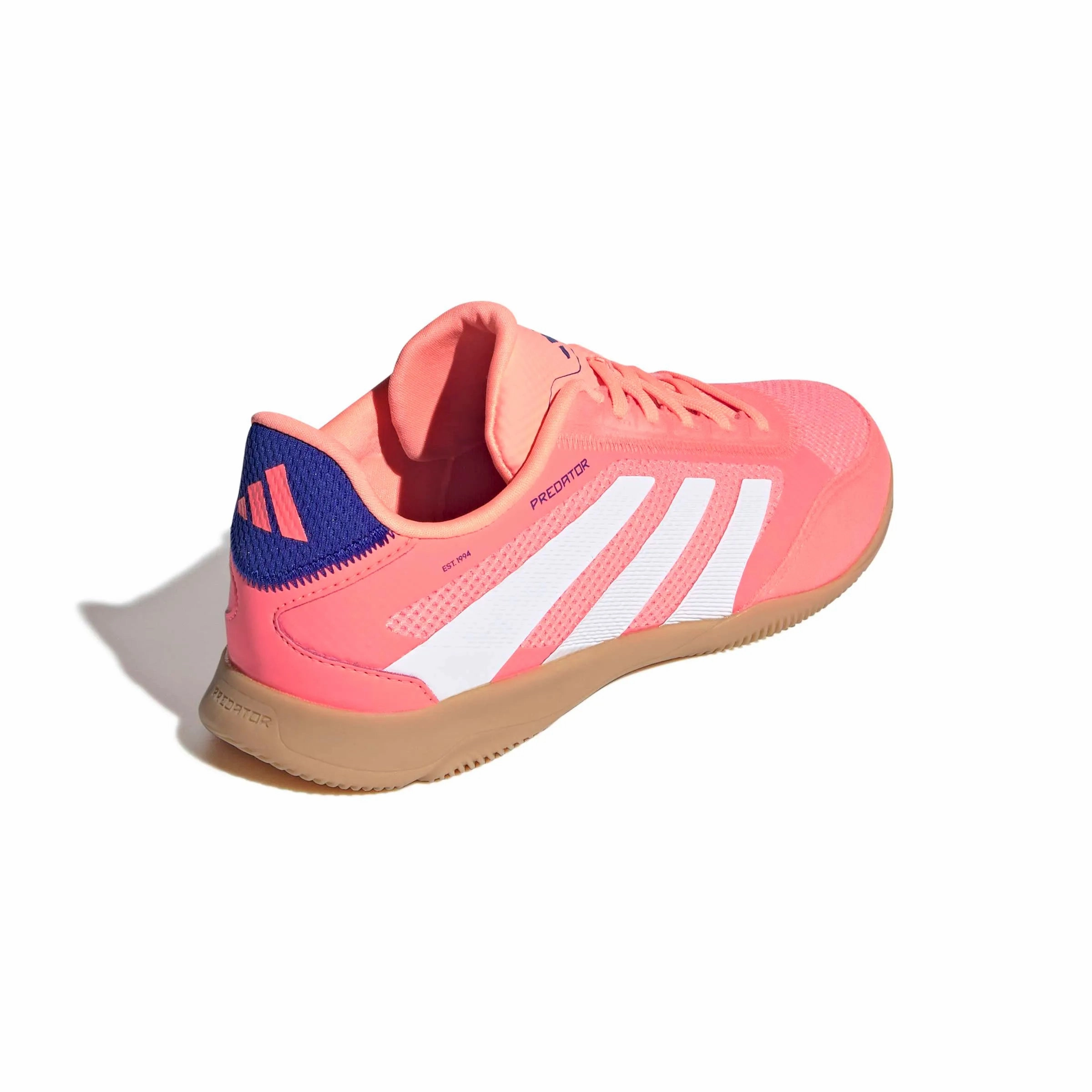 Soccer Cleats Plastic Studs adidas JR Predator League Indoor Soccer Shoes - Coral Blaze Pack (FA25)