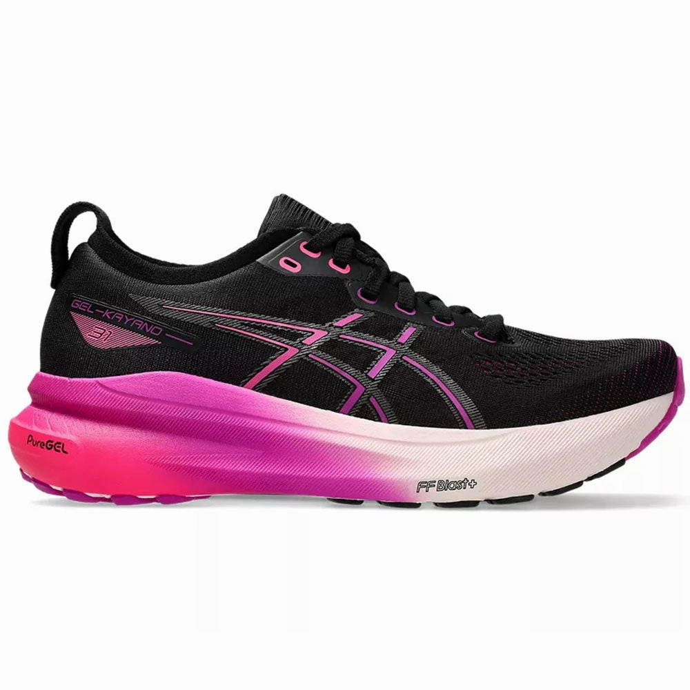 Women's Asics Gel-Kayano 31, Black/Bold Magenta, 7 B Medium Lightest Weight Asics Running Shoe
