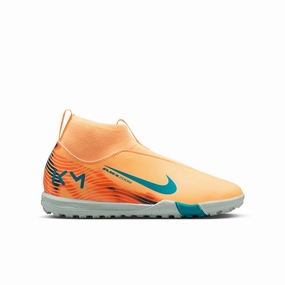 Nike Junior Superfly 10 Academy Kylian Mbappe TF Turf Soccer Shoes - Melon Tint/Neo Turq-Igloo Best Leather Cleats 2024