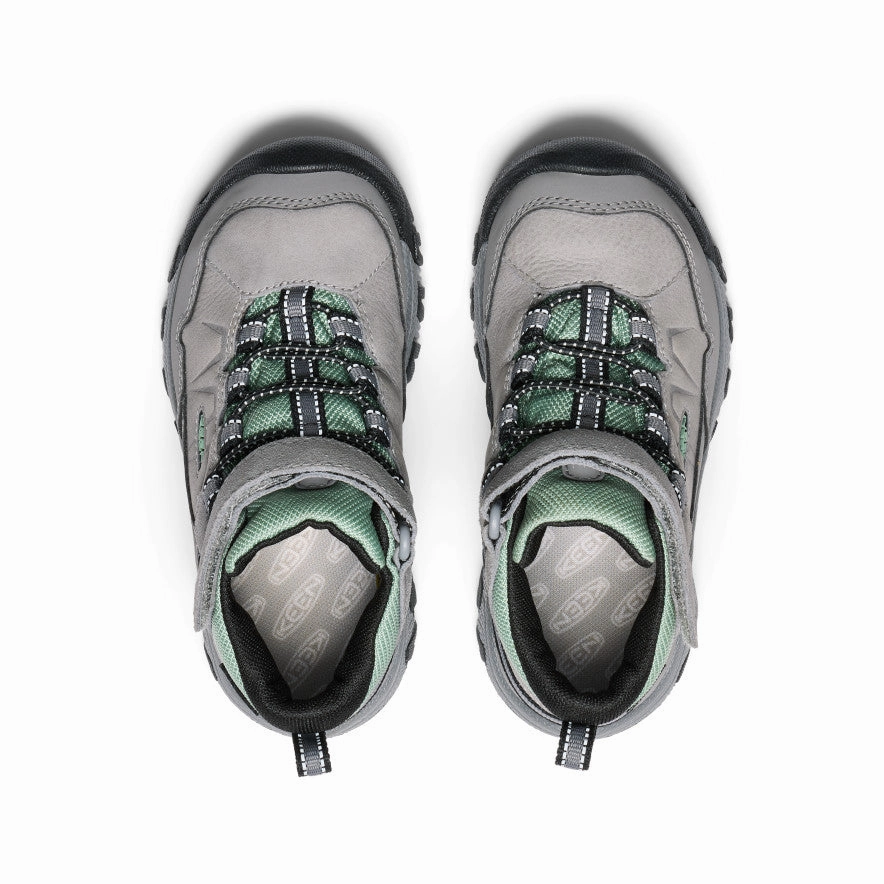 Lowa Zephyr Hiking Boots Little Kids' Targhee IV Waterproof Hiking Boot  |  Alloy/Granite Green