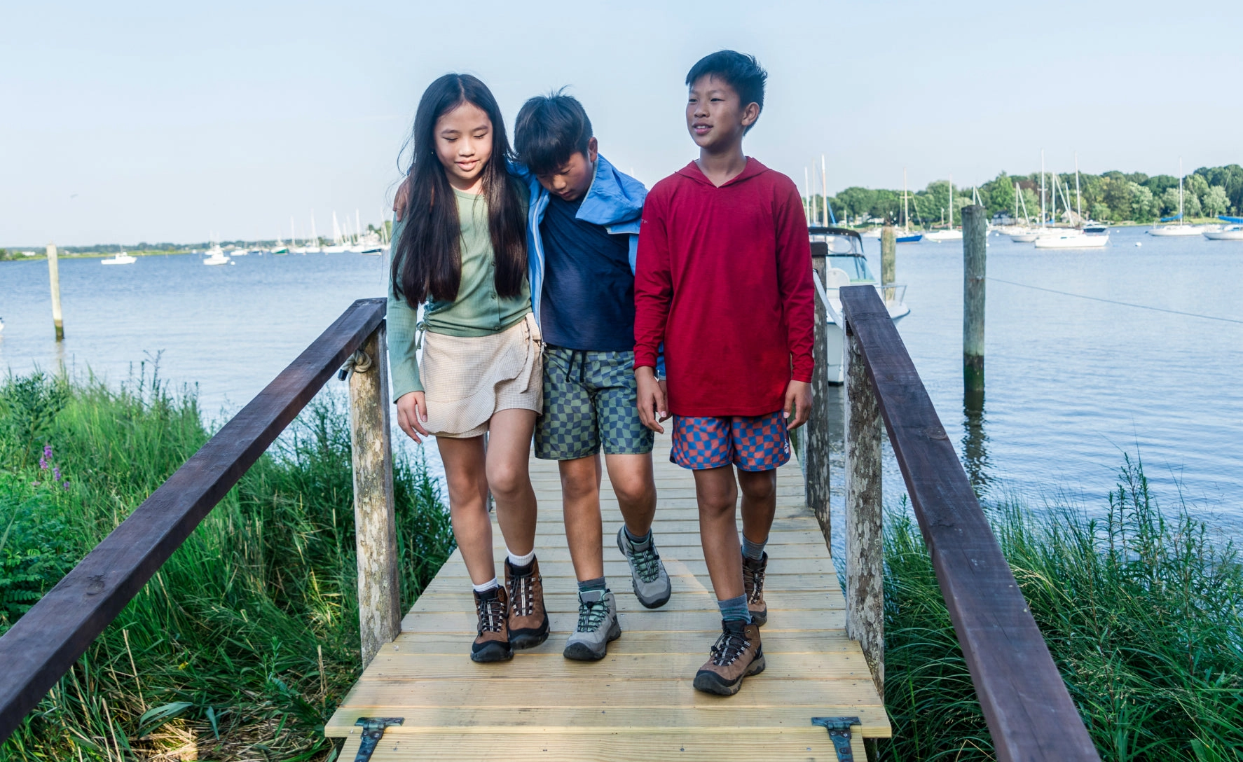 Little Kids' Targhee IV Waterproof Hiking Boot  |  Alloy/Granite Green Hoka Hiking Boots On Sale