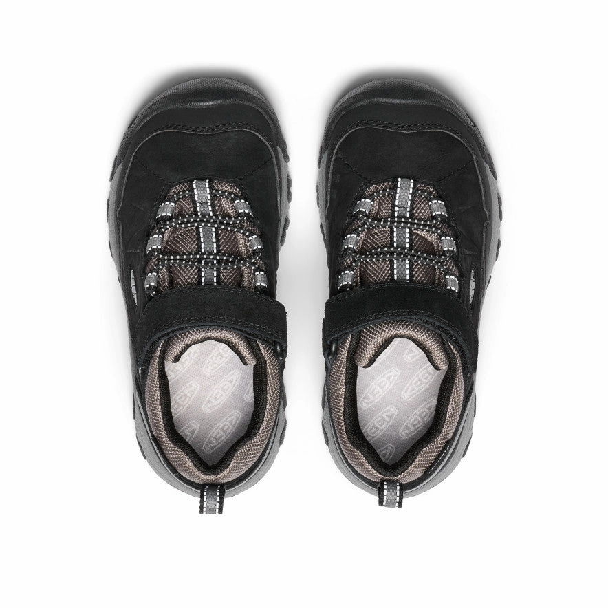 Mid Vs Low Hiking Boots Little Kids' Targhee IV Waterproof Hiking Shoe  |  Black/Steel Grey