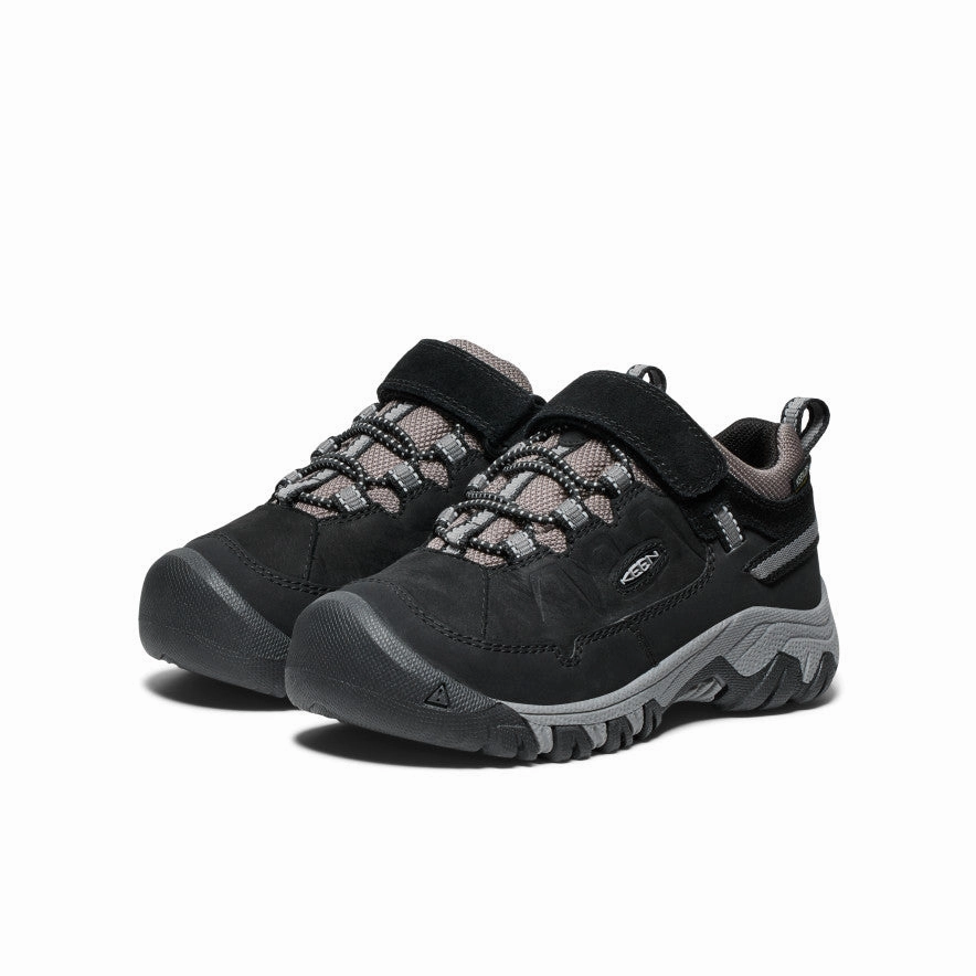 Little Kids' Targhee IV Waterproof Hiking Shoe  |  Black/Steel Grey Top Hiking Boots 2024
