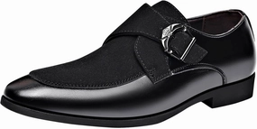 Casual Bass Shoes Loafers for Men Trendy Dress Shoes Elegant Patchwork Business Oxford Shoe Button Down Party Weeding Footwear