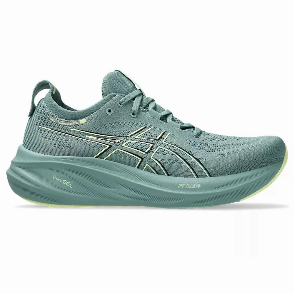 Men's Asics GEL-Nimbus 26, Celadon/Light Celadon, 12 D Medium Asics Off Road Running Shoes
