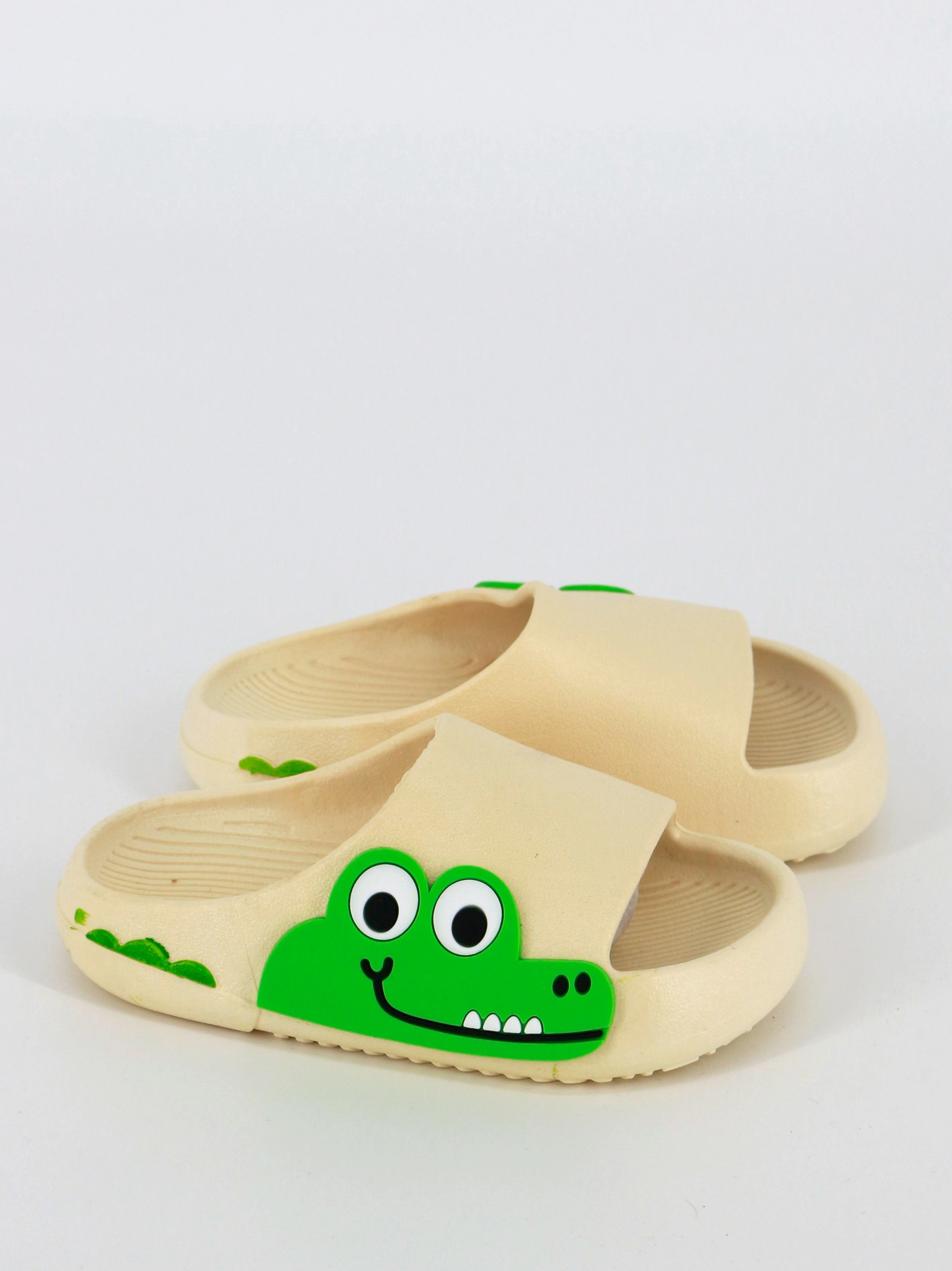 Slippers For Wood Floors Kids Boy Cartoon Crocodile Slippers Shoes,Beige