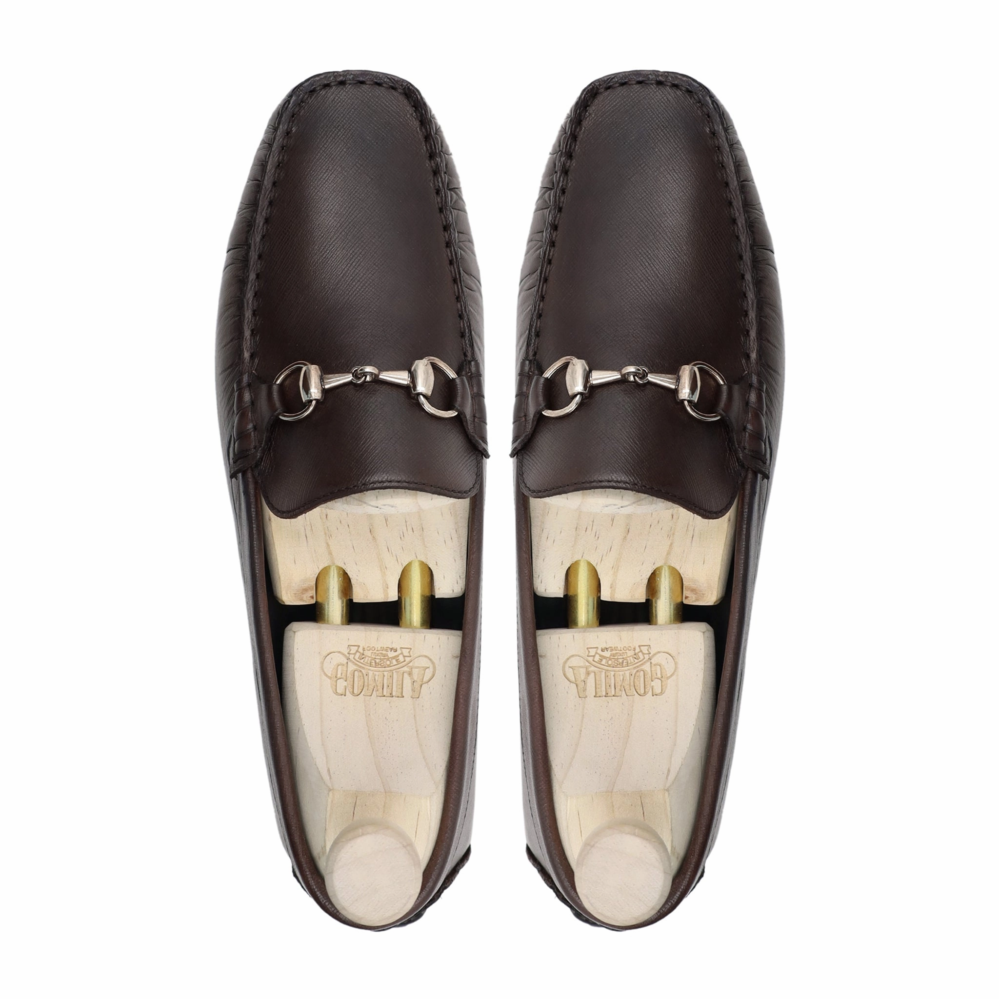 Dress Shoes For Casual Wear Abigail - Men's Dark Brown Calf Leather Driver Shoe