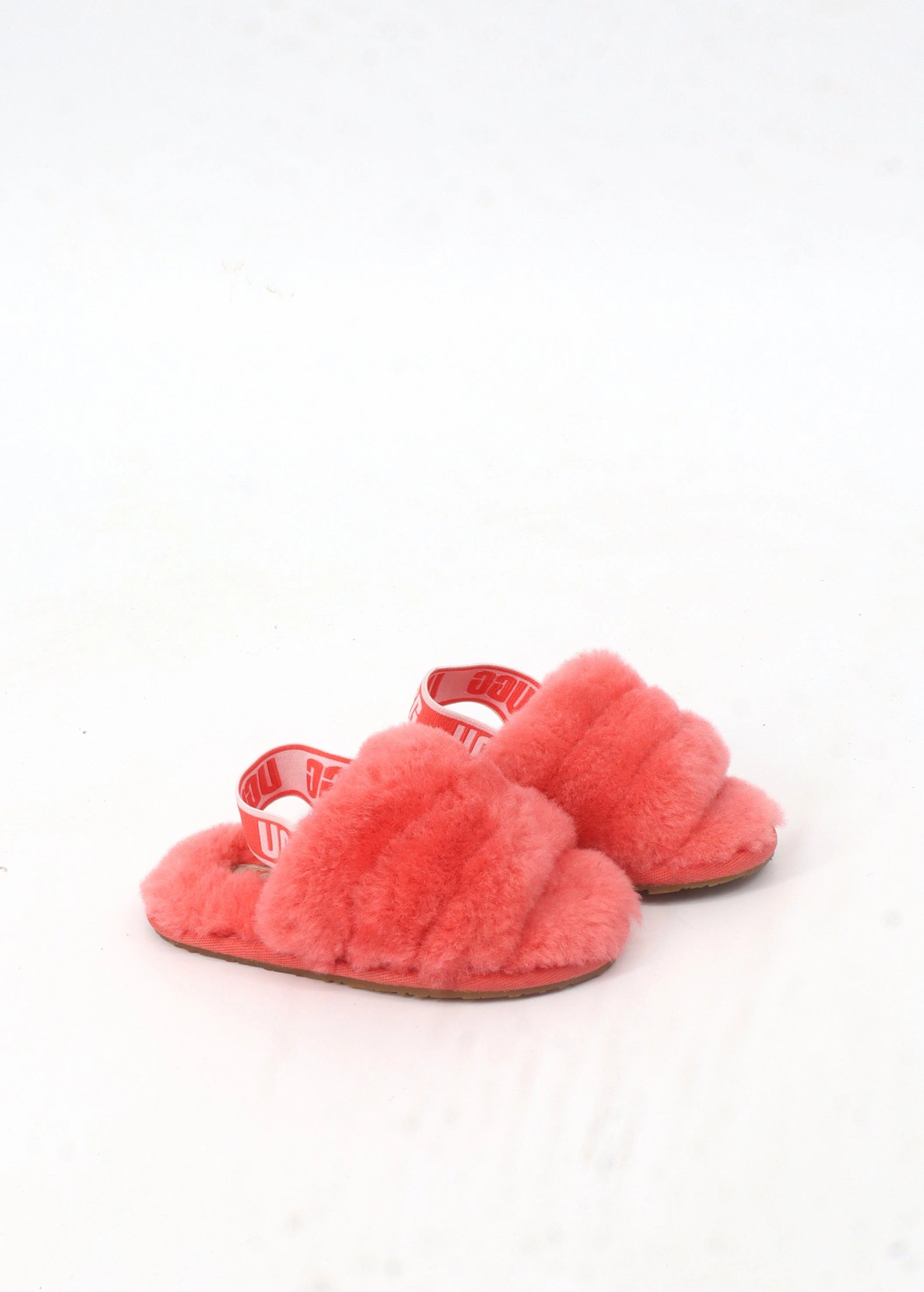 Suede Slippers Burree Kids Girl Fur Slippers,Dark Peach