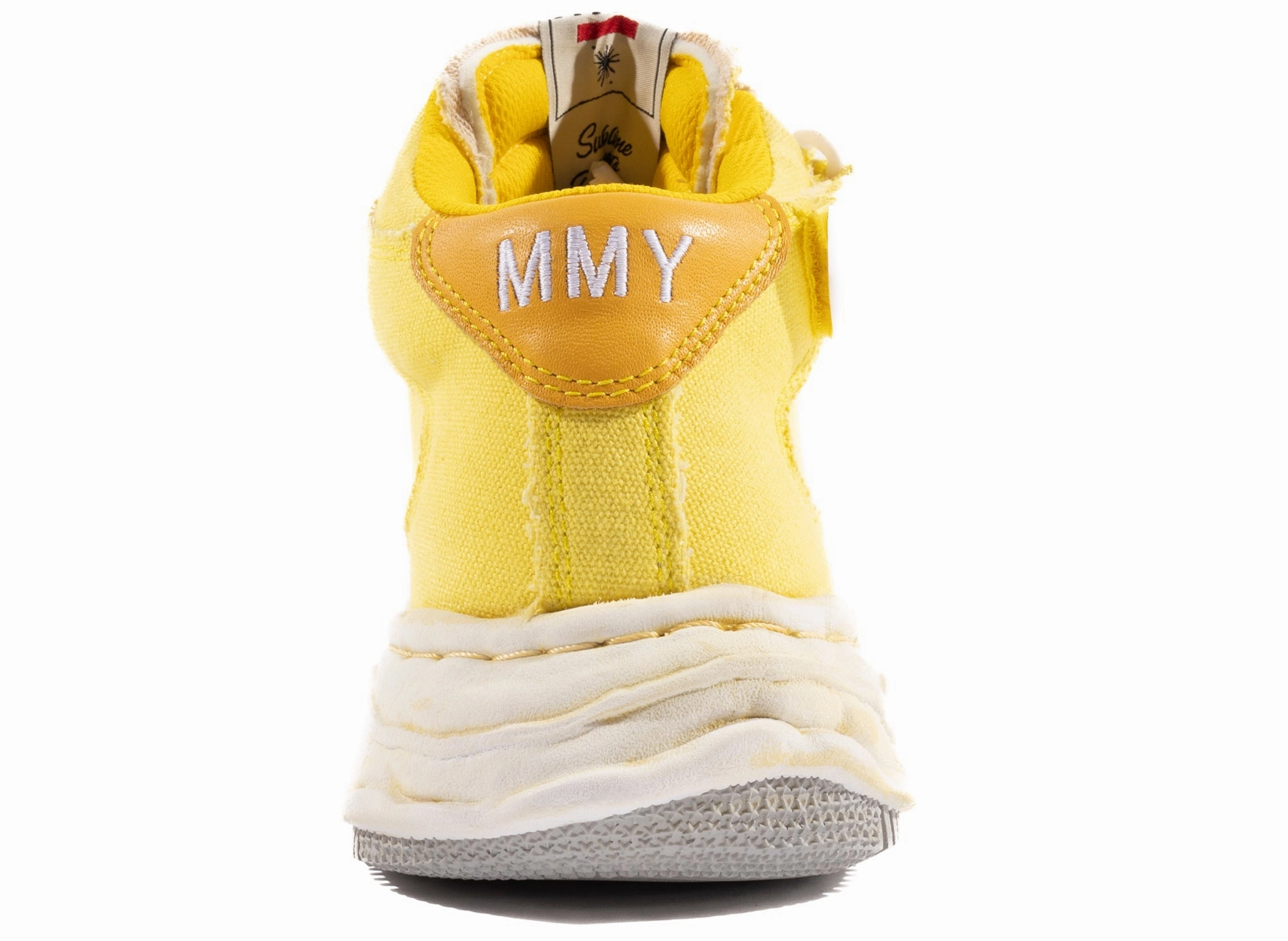 High Heel Boots Jeans Maison Mihara Yasuhiro Canvas Wayne High-Top Sneaker in Yellow