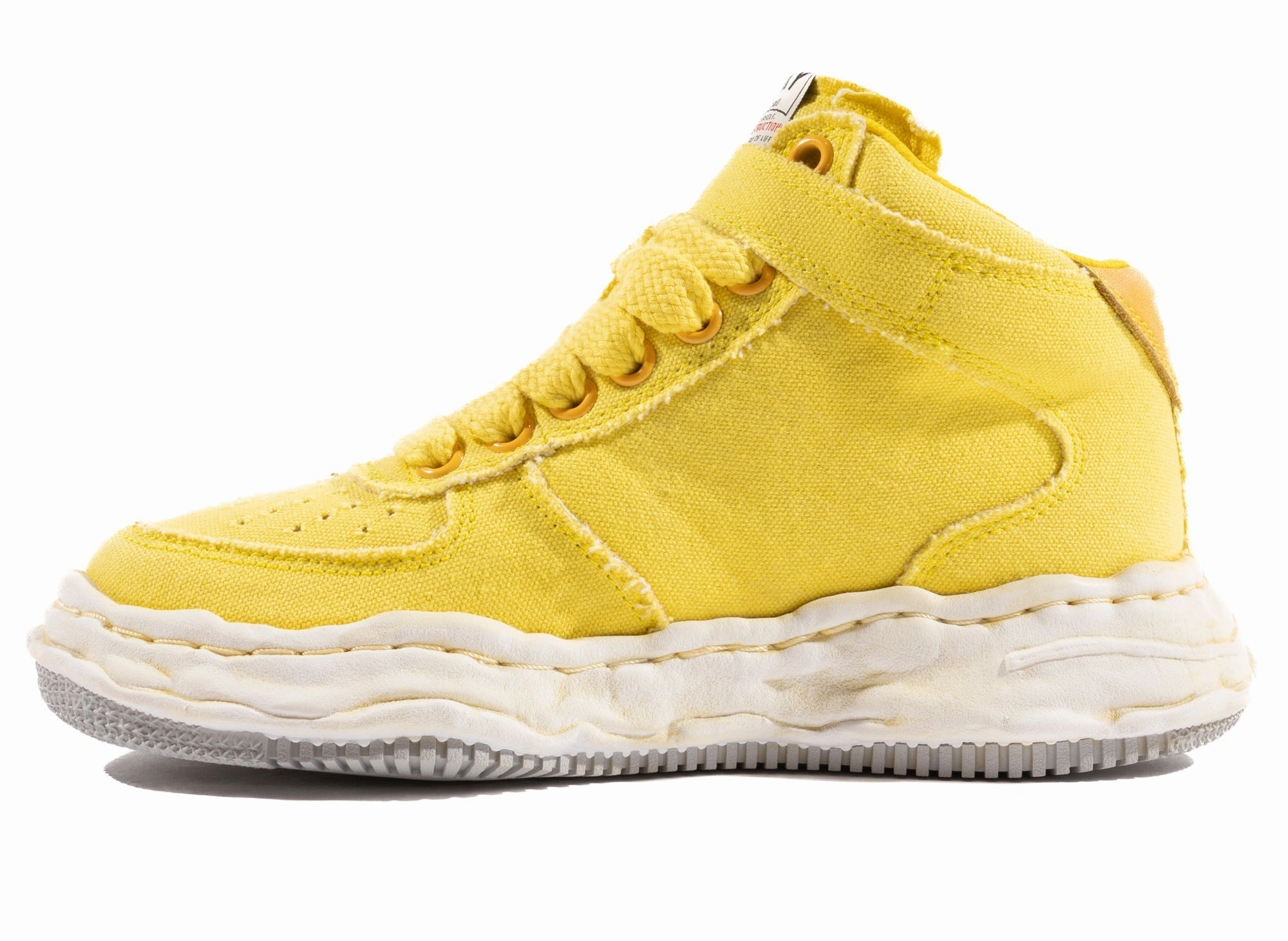 Dominatrix In High Heels Maison Mihara Yasuhiro Canvas Wayne High-Top Sneaker in Yellow