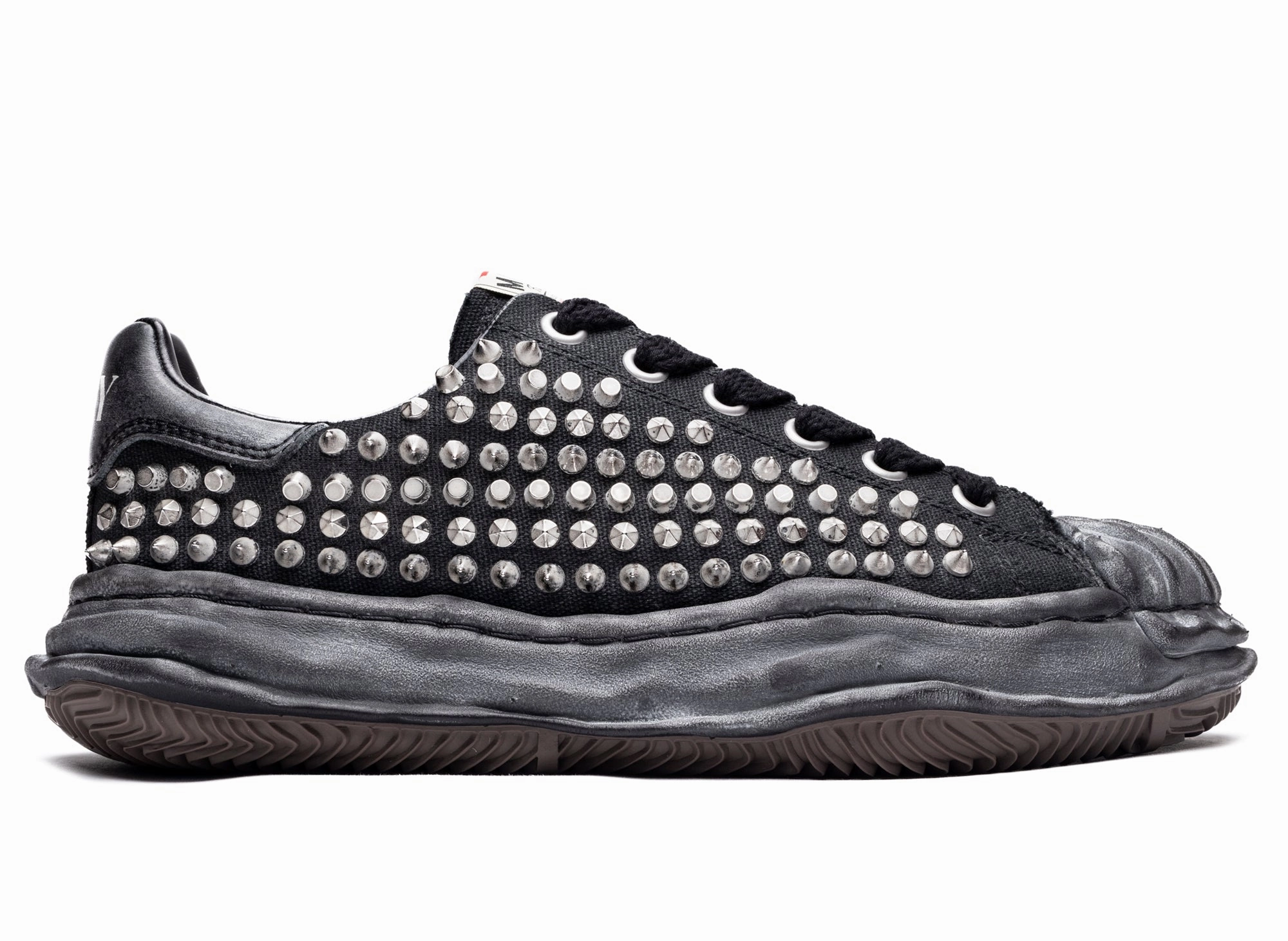 Maison Mihara Yasuhiro Spiked Blakey Low in Black/Black My Climbing Shoes Smell Bad