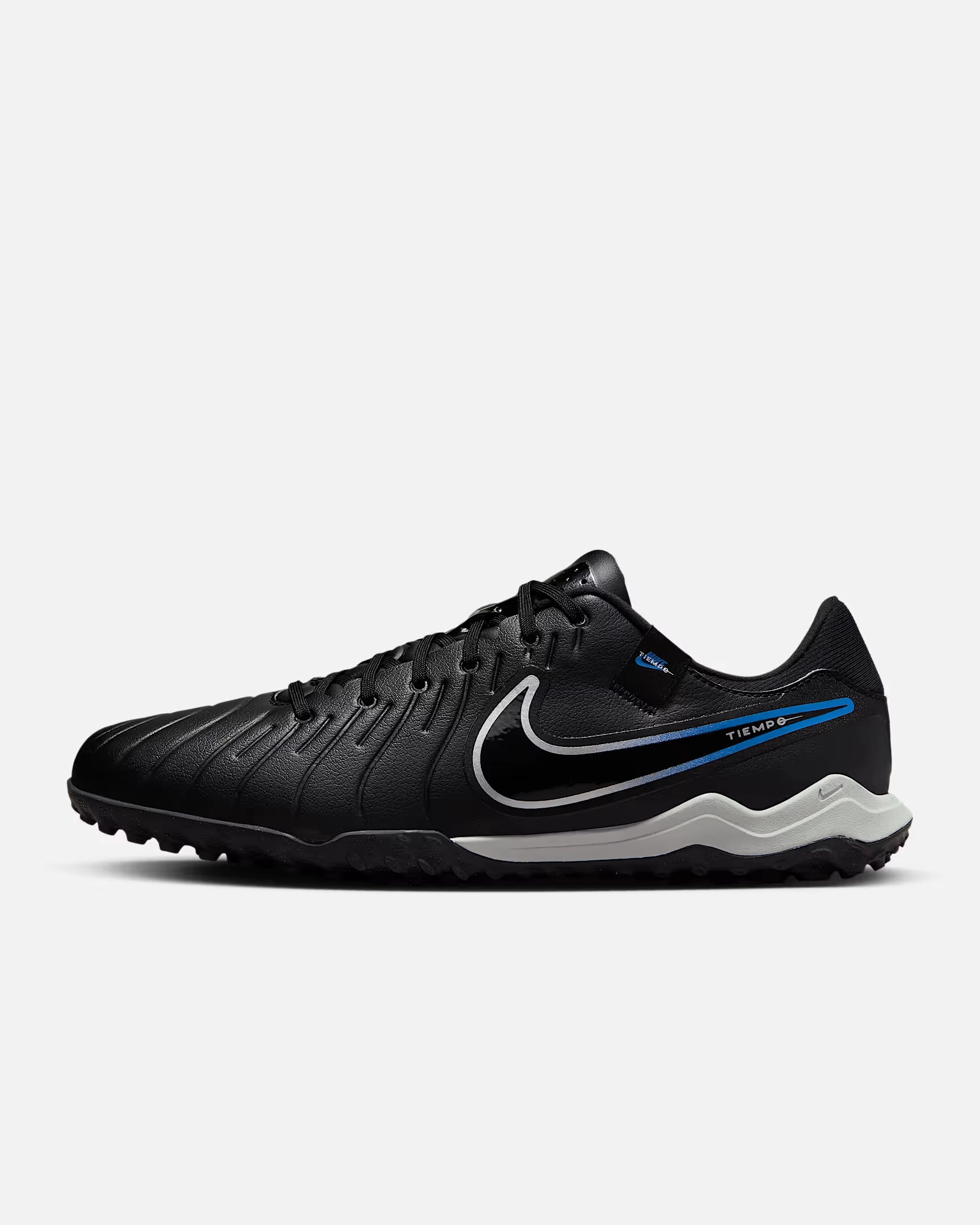Nike Tiempo Legend 10 Academy IC Indoor Soccer Shoes - Black/Hyper Royal/Chrome Self Tying Shoes From Nike