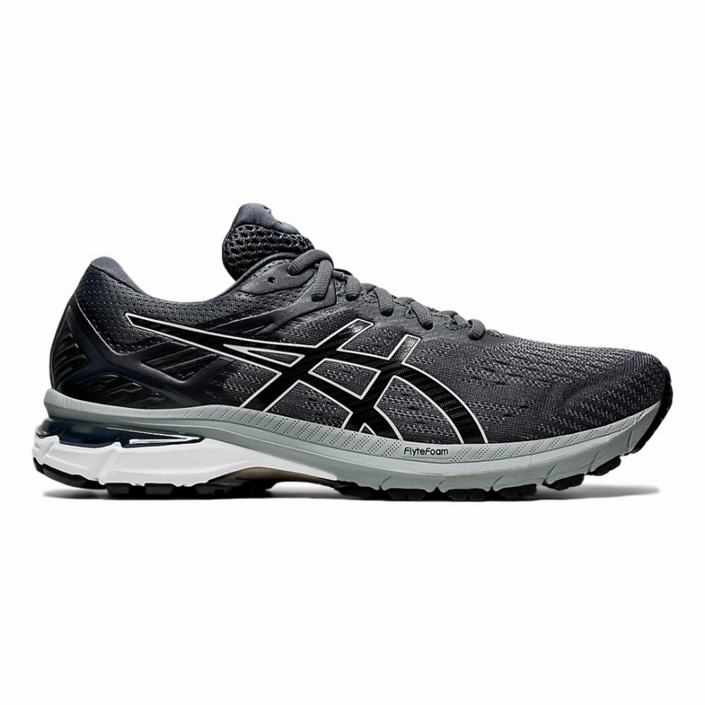 Asics 90s Shoes Men's Asics GT-2000 9, Carrier Grey/Black, 8.5 2E Wide