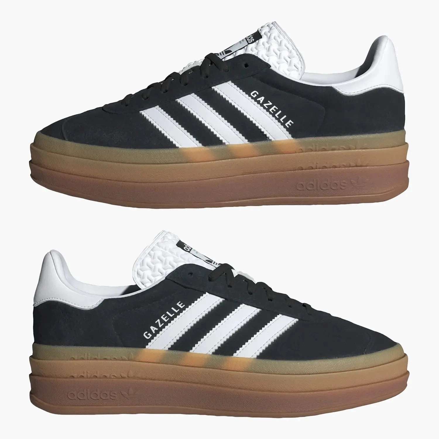 Academy Shoes Adidas Women's Originals Gazelle Bold "Black White Gum" Shoes