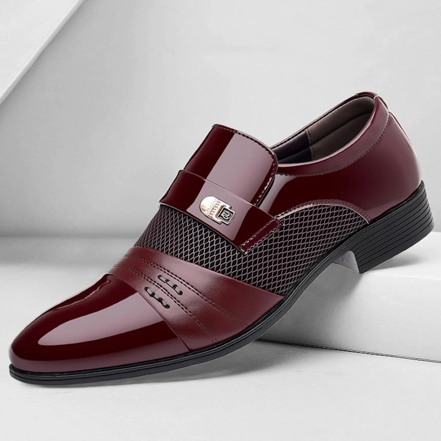 Men Leather Shoes Fashionable New Pattern Splicing Business Suit Comfortable Slip On Mens 2024 Boots Casual Men's Shoes Men S Size 16 Casual Shoes