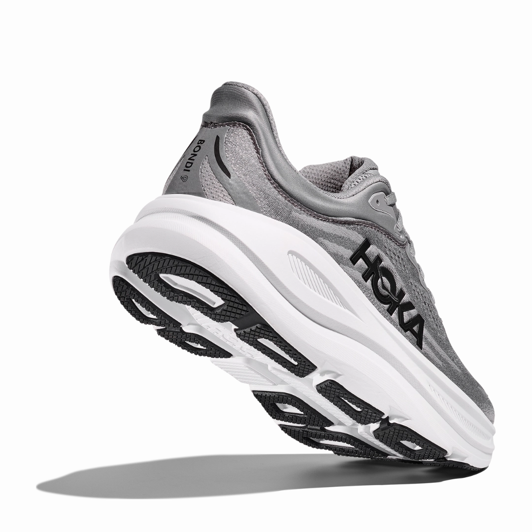 Best Vegan Basketball Shoes Men's - Hoka Bondi 9 - Galactic Grey/Stellar Grey