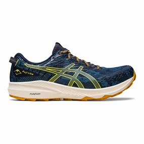 Men's Asics Fuji Lite 3, Ink Teal/Golden Yellow, 11.5 D Medium Asics Gel Court Shoes
