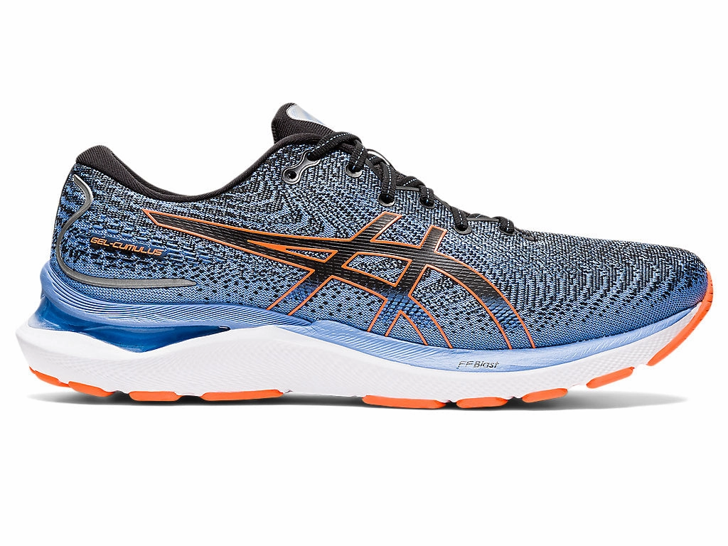 Women's Asic Running Shoes Men's Asics Gel-Cumulus 24, Black/Shocking Orange, 7.5 2E Wide