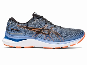 Men's Asics Gel-Cumulus 24, Black/Shocking Orange, 7.5 2E Wide Asics Prime Attack Wrestling Shoes