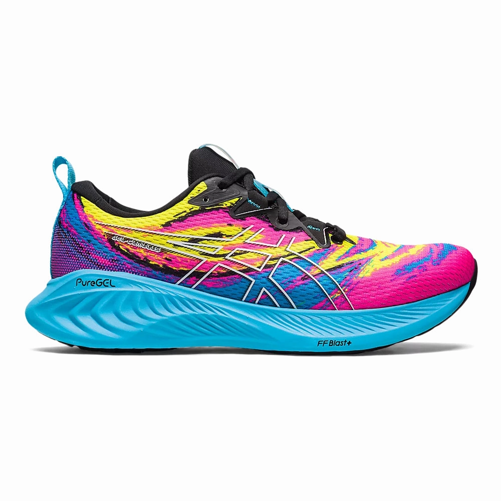 Men's Asics Gel-Cumulus 25, Aquarium/Vibrant Yellow, 11 D Medium Asics Running Shoes Narrow Width