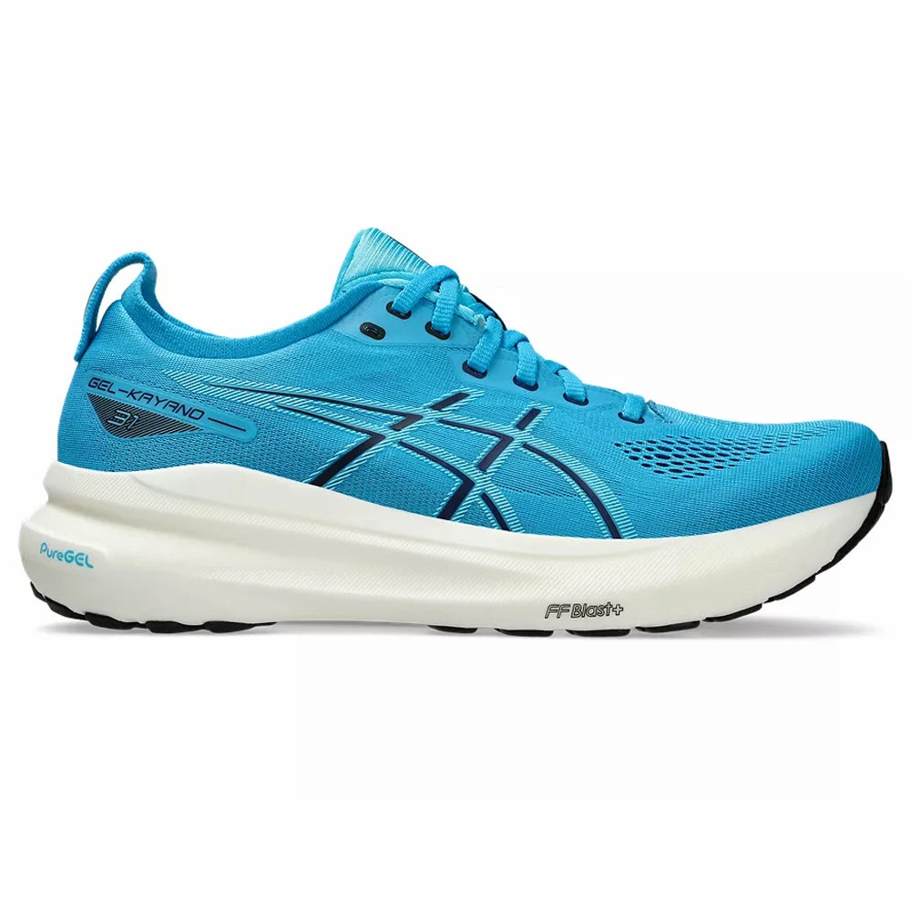 Men's Asics Gel-Kayano 31, Digital Aqua/Bright Cyan, 9 D Medium Asics Running Shoes Duomax