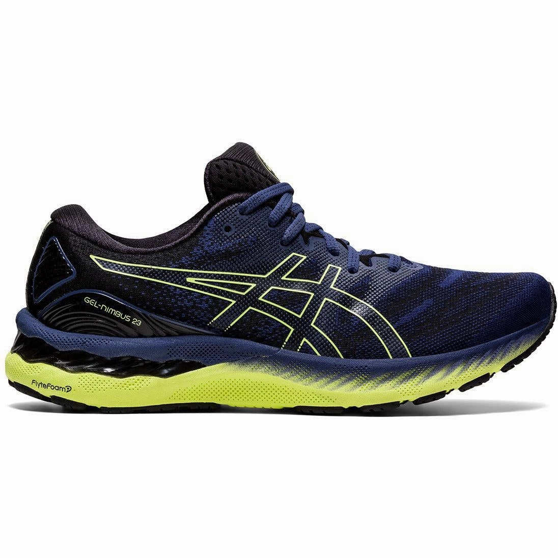 Asics Gel 1130 Men's Asics GEL-Nimbus 23, Thunder Blue/Glow Yellow, 8.5 D Medium