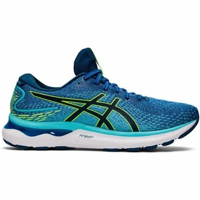 Asics Gel-flux 5 Running Shoes Men's Asics Gel-Nimbus 24, Lake Drive/Hazard Green, 8 2E Wide