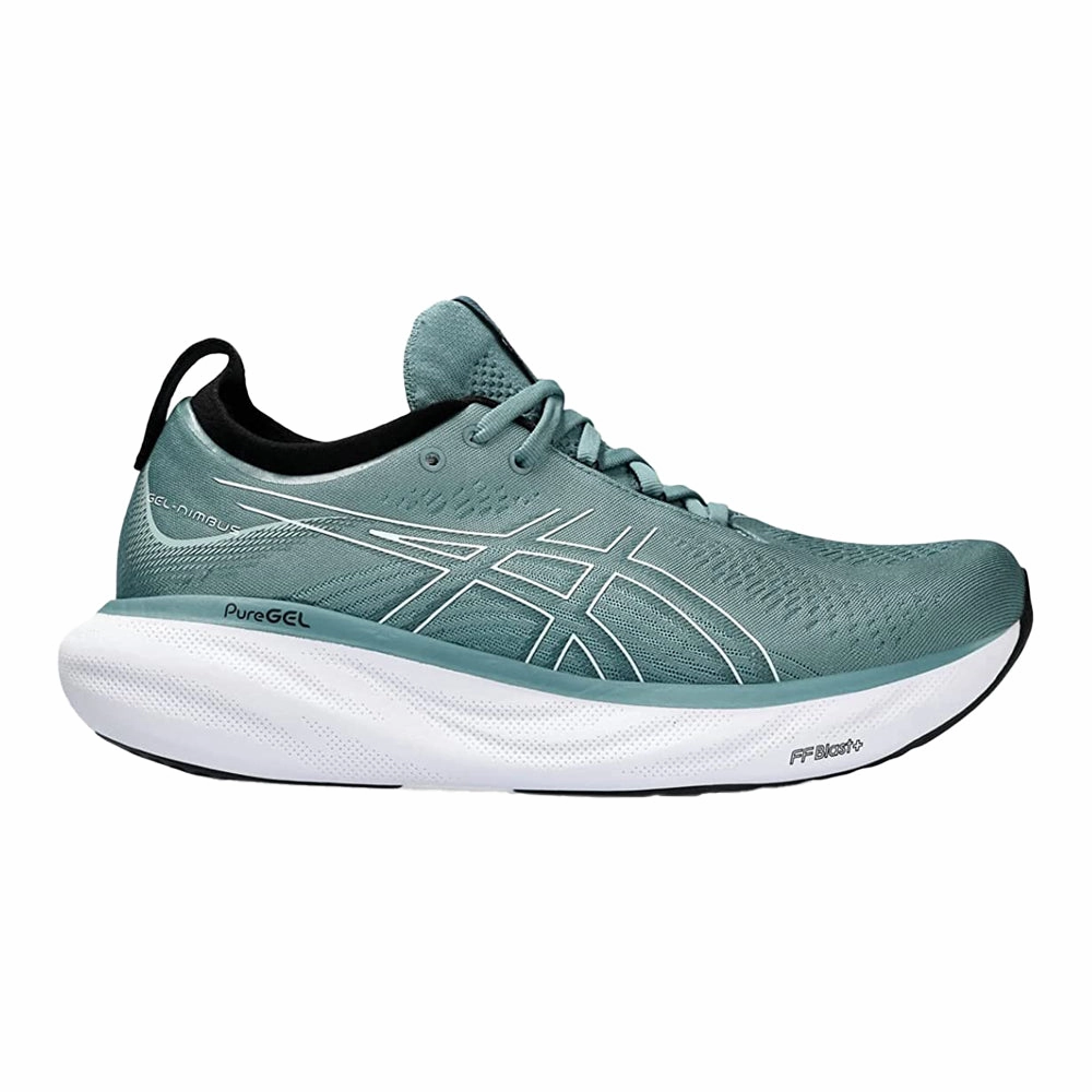 Men's Asics Gel-Nimbus 25, Foggy Teal/Pure Aqua, 13.5 D Medium Asics Ortholite Shoes