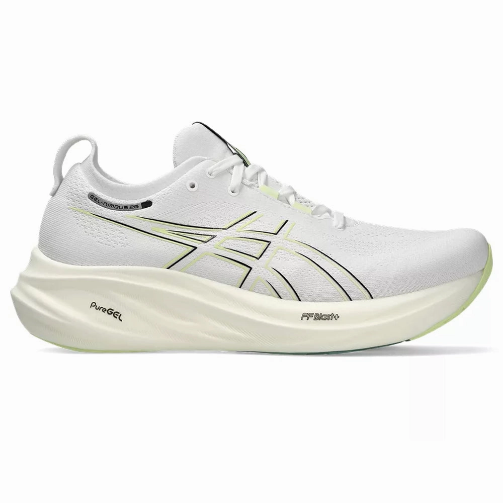 Men's Asics GEL-Nimbus 26, White/Birch, 11 4E Extra Wide Asics Shoes Wholesale