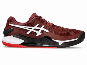 Men's Asics Gel-Resolution 9, Antique Red/White, 12 D Medium Asics Gt 2000 Trail Running Shoe