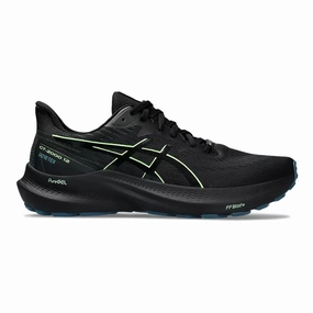 Men's Asics GT-2000 12 GTX, Black/Illuminate Green, 9 D Medium Best Asic Running Shoes