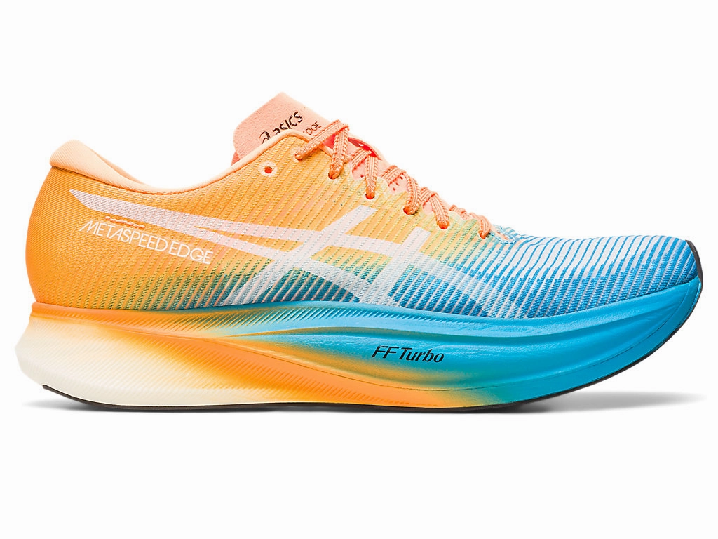 Men's Asics Metaspeed Edge , Island Blue/Orange Pop, 10 D Medium Best Asics Shoes For Walking