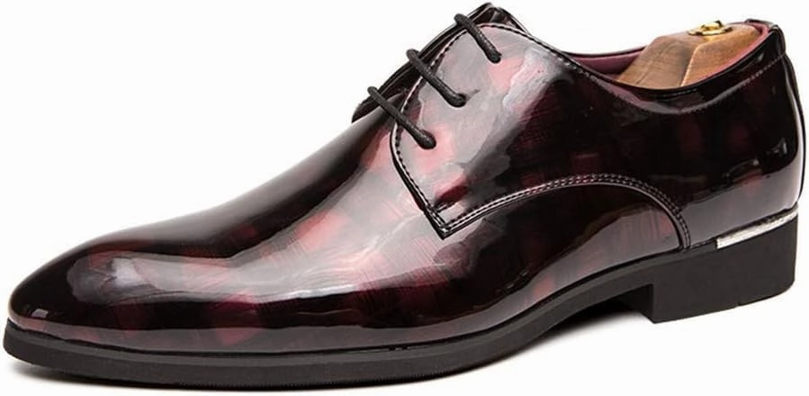 Air Force 1 '07 Leather Casual Shoes Men's Casual Leather Oxford Shoes Business Work Driving Casual Shoes Walking Shoes Fashion Boat Patent Leather Shoes