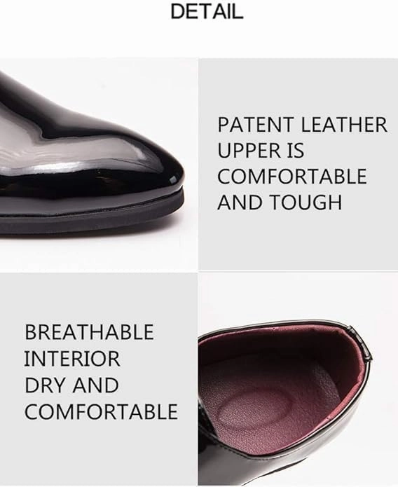 Men's Casual Leather Oxford Shoes Business Work Driving Casual Shoes Walking Shoes Fashion Boat Patent Leather Shoes Timberland Waterproof Casual Shoes