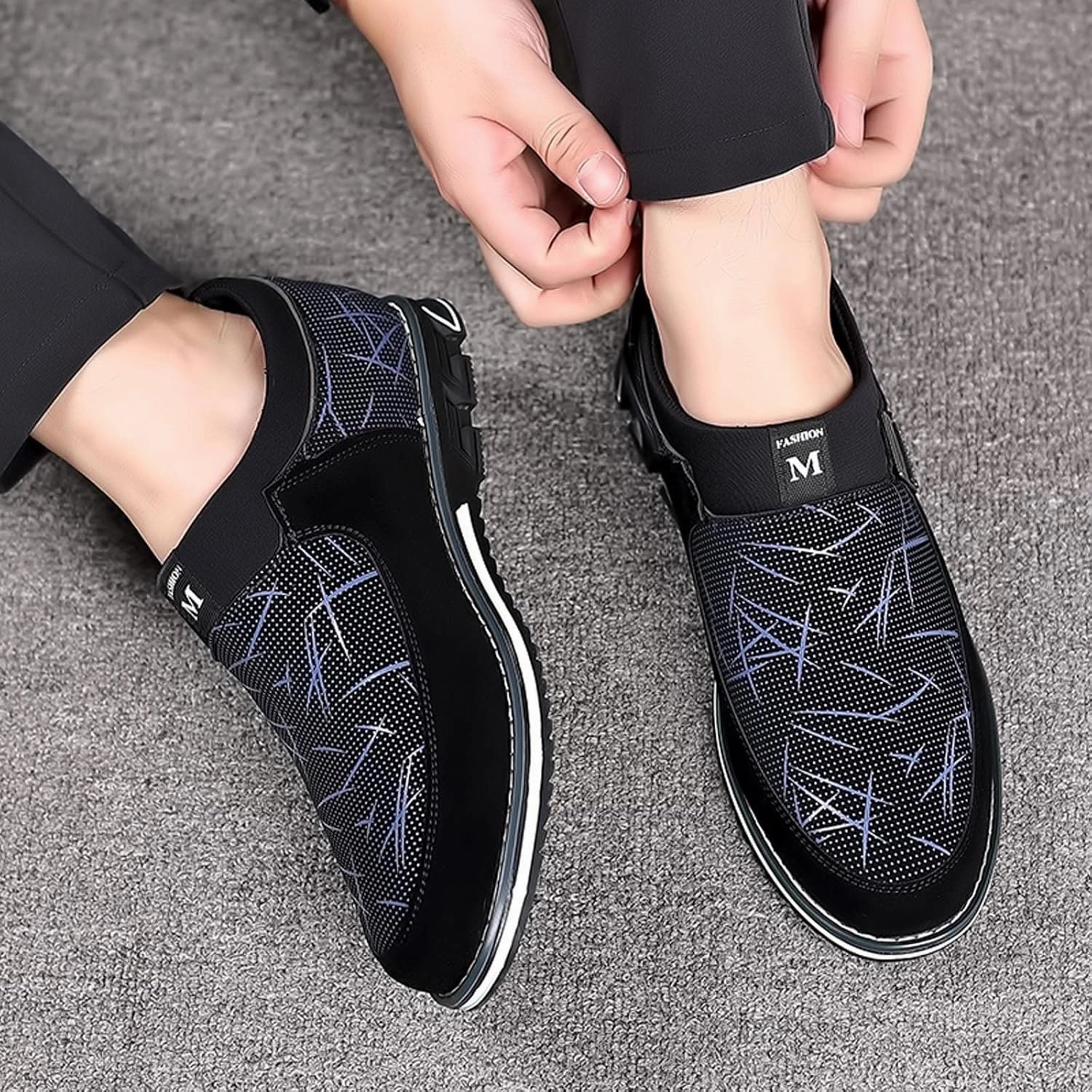 Running Shoes Vs Men's Dress Shoe Size 13 Fashion Style Men's Breathable Comfortable Business Slip On Work Leisure Mens Business Shoes