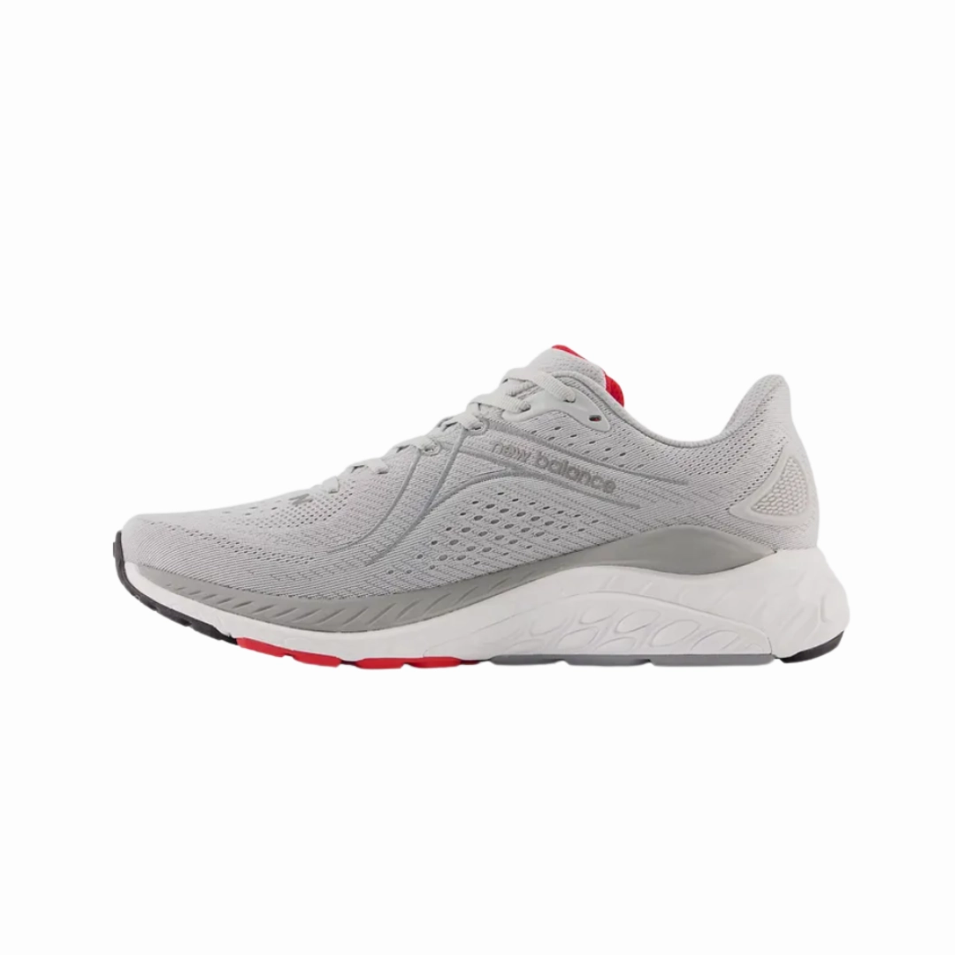 Men's Fresh Foam x 860v13 - Light Aluminum with True Red and Black (D Width) Summer Shoes