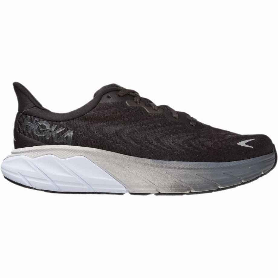 Shoes At Scheels Men's Hoka Arahi 6, Black/White, 12 D Medium