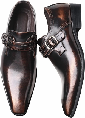 Men's Leather Dress Shoes Casual Slip-On Loafer Shoe Black Plain Oxford Footwear Workout Wedding Party Dressy Casual Lace Up