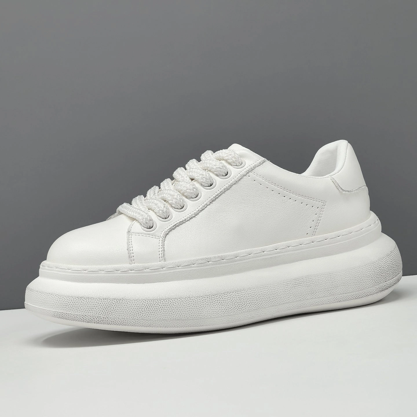 Cushionaire Sneakers Men's Minimalist Quilted Leather Thick Soled Casual Sneakers