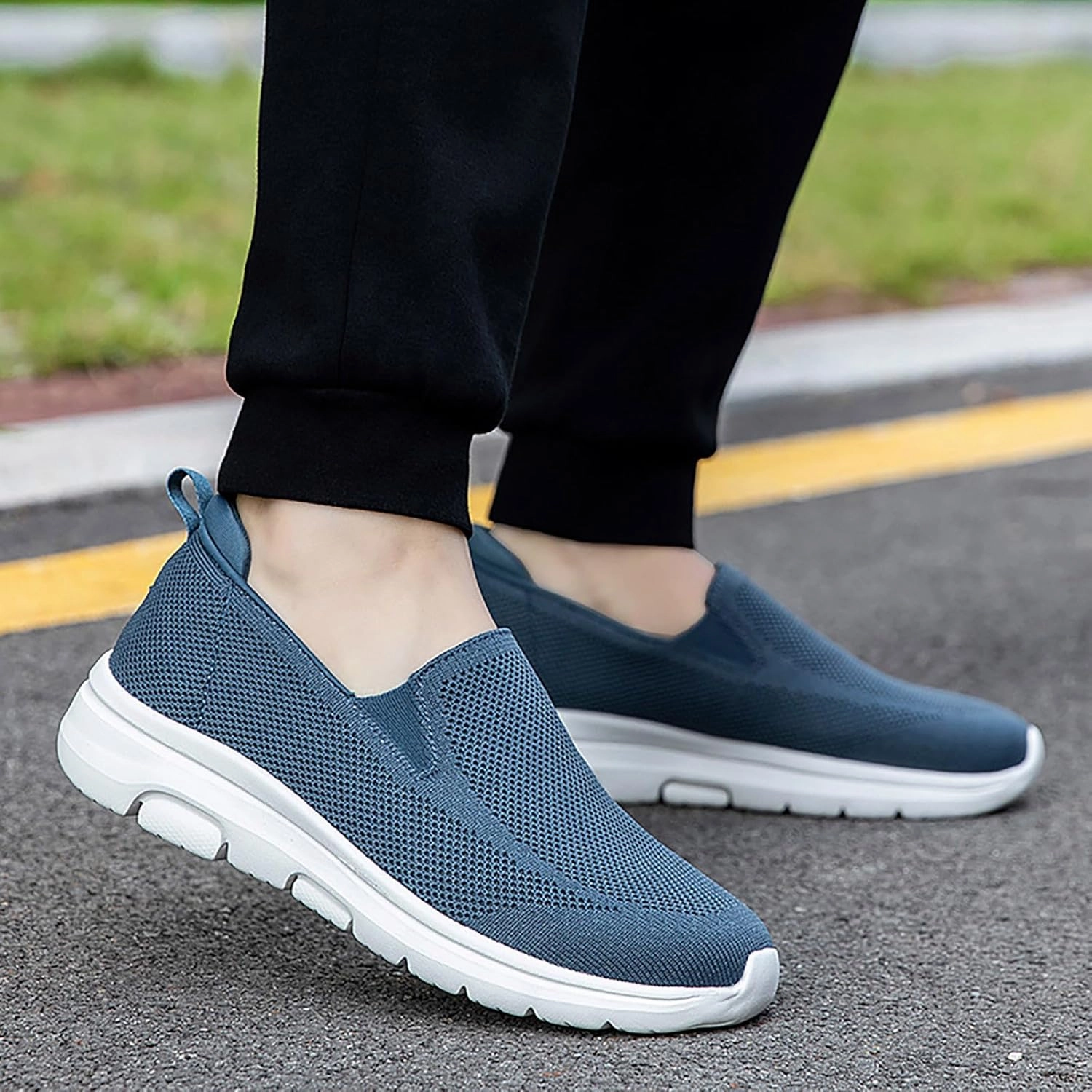 Men's Tennis Shoes Mens Running Shoes Slip-on Walking Sneakers Lightweight Breathable Casual Soft Sole Sports Shoes Running Shoes Belfast