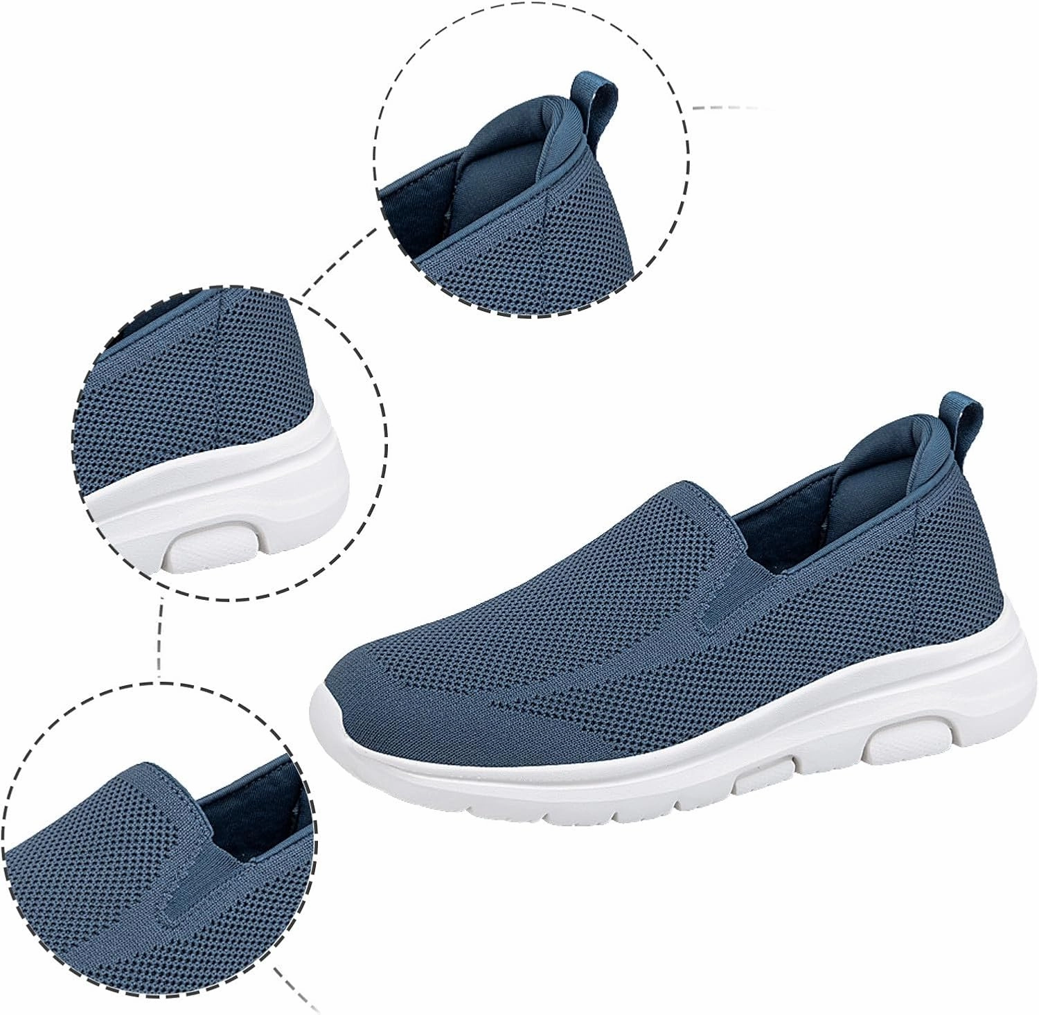 Men's Tennis Shoes Mens Running Shoes Slip-on Walking Sneakers Lightweight Breathable Casual Soft Sole Sports Shoes Running Shoes For Underpronation