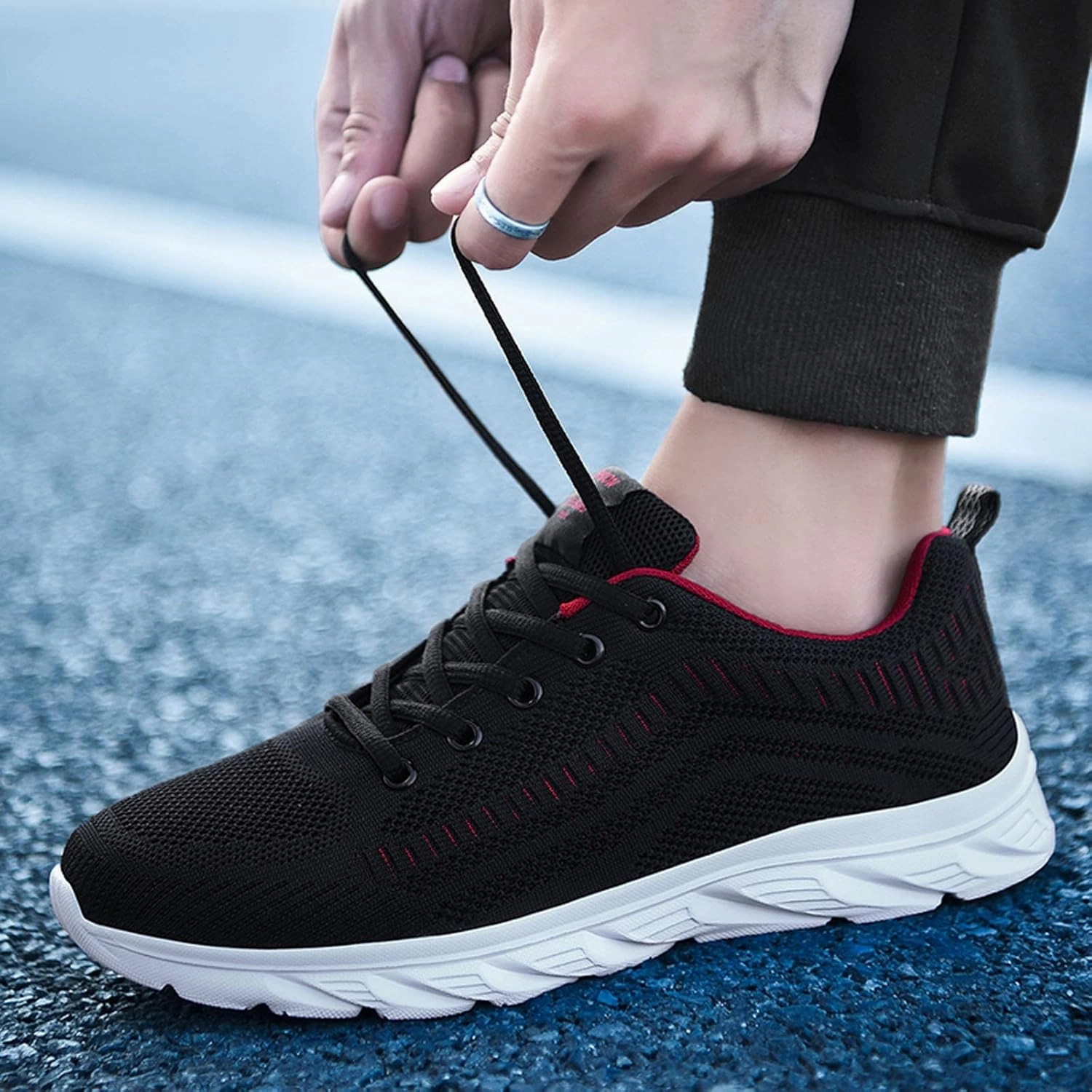 Good Running Training Shoes Men's Walking Shoes Men's Slip On Running Tennis Shoes Athletic Workout Comfortable Soft Bottom Breathable Walking Sneakers