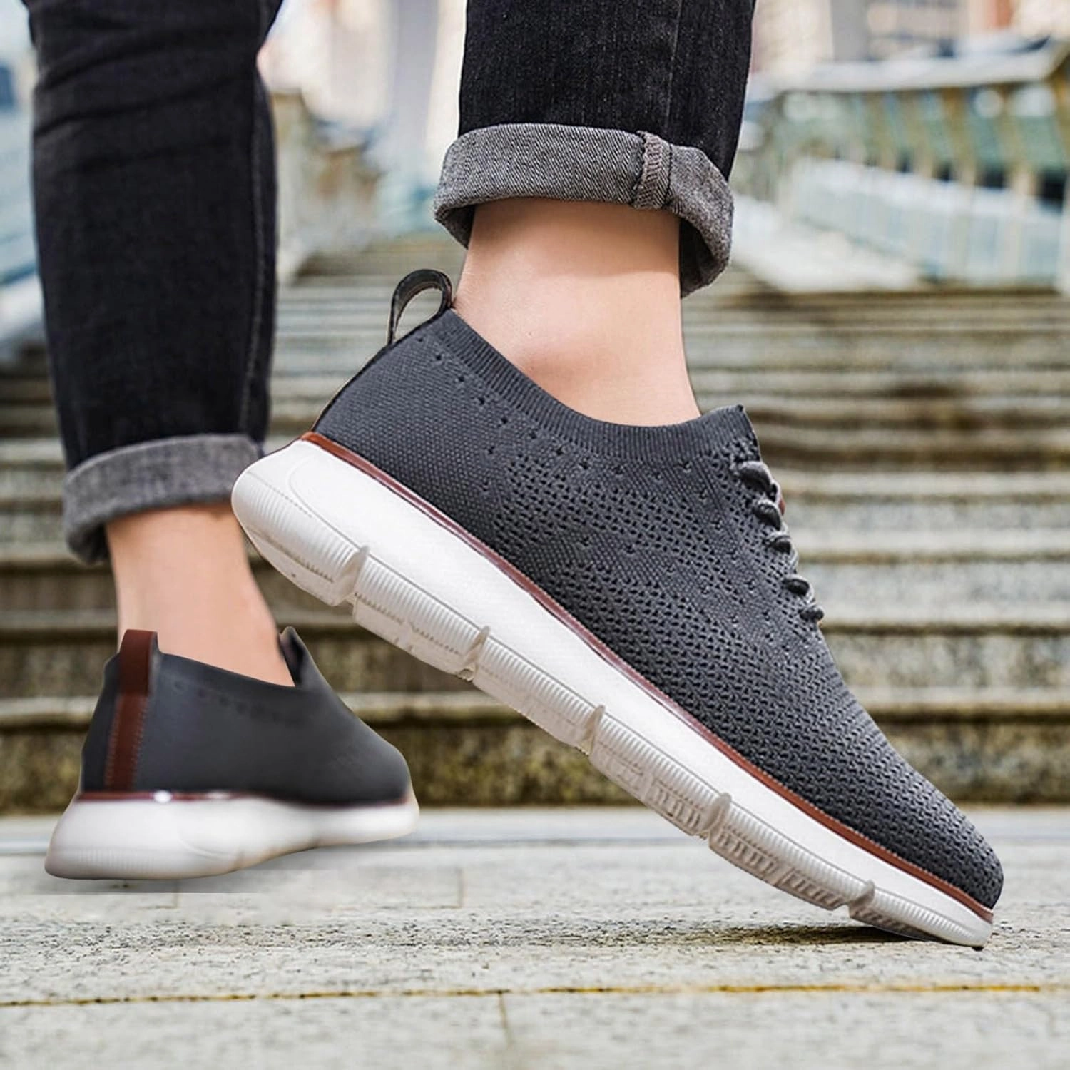 Best Shoes For Fell Running Men Tennis Shoes Men's Non Slip Running Shoes Light Breathable Casual Walking Shoes Sneakers Workout Sports Shoes