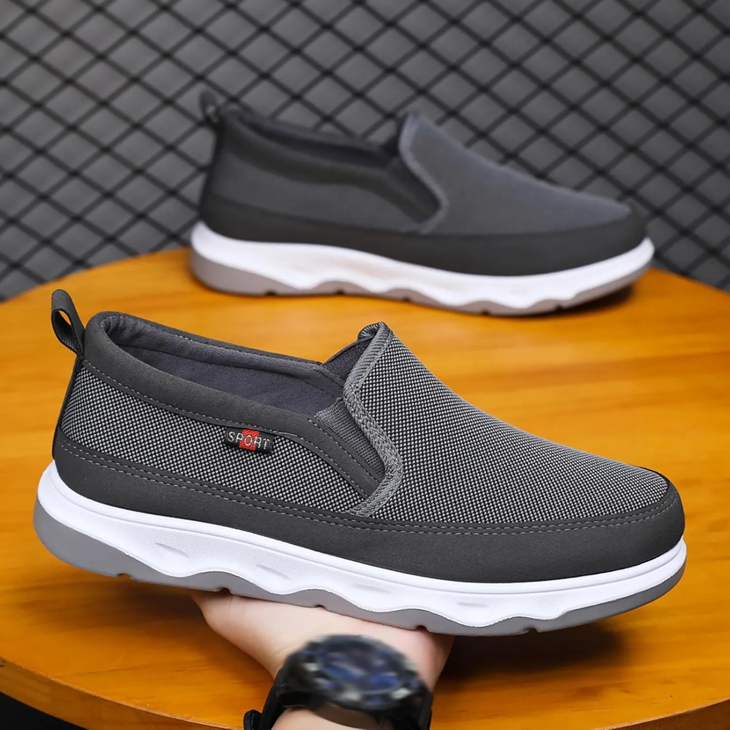 Summer Slip On Sneakers Mens Athletic Shoes Mens Slip on Shoes Tennis Shoe for Men Sneaker for Men Lightweight Comfortable Sneaker
